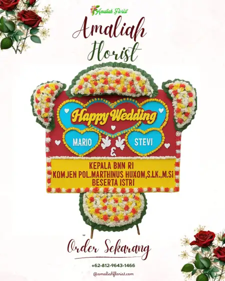 Papan Bunga Pernikahan Muara Siau